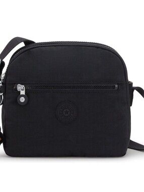KIPLING Womens Keefe Black Nylon Crossbody Bag with Front Zip